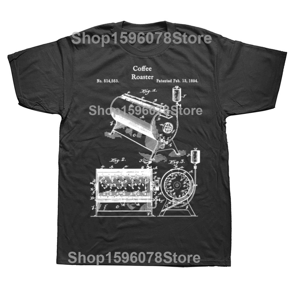 Funny Retro Coffee Roaster T Shirts Men Women Pure Cotton Humor Streetwear Tee Shirt Short Sleeve Unisex Bean Roasting Clothing