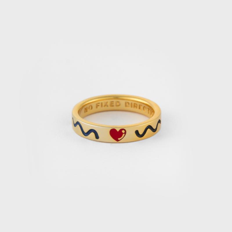 

NONENON DOODLE RNG(4mm) SILVER925(18K GOLD PLATED) S