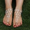 Women Stylish Bride Foot Chain Rhinestone Beach Ankle Chain Anklet Ornament Gift