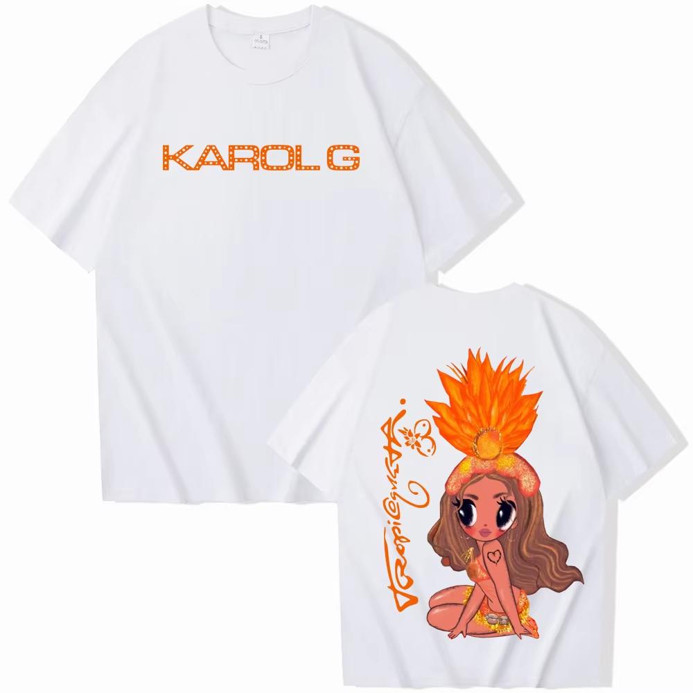 Summer Unisex Vintage Fashion Tee Karol G TROPICOQUETA 2026 T-shirt Harajuku O-neck Casual Shirt Gift Loose Cozy and Versatile