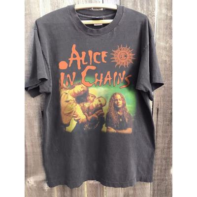 Neu! Vintage Alice in Chains 90er Band Unisex Anthrazit Herren Damen Baumwolle Bedruckt Oversized T-Shirt Harajuku Grafik T-Shirt Sommer