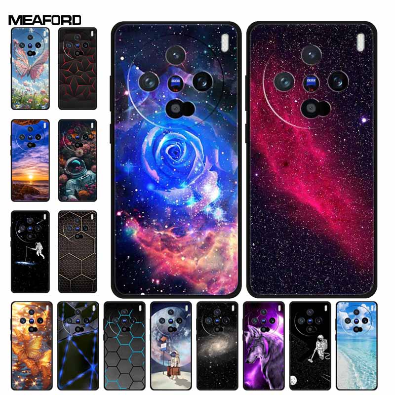 Cartoon Patterns Phone Case For Vivo X100 Ultra pro 5G Soft TPU Silicone Shield Back Cover Funda X 100 Fashion Luxury Bumper