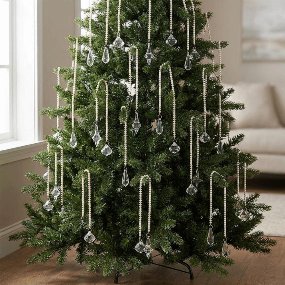 Leichtes Weihnachts-Perlenkristall-Ornament U-förmiger Imitationsperlen-Anhänger Neujahr