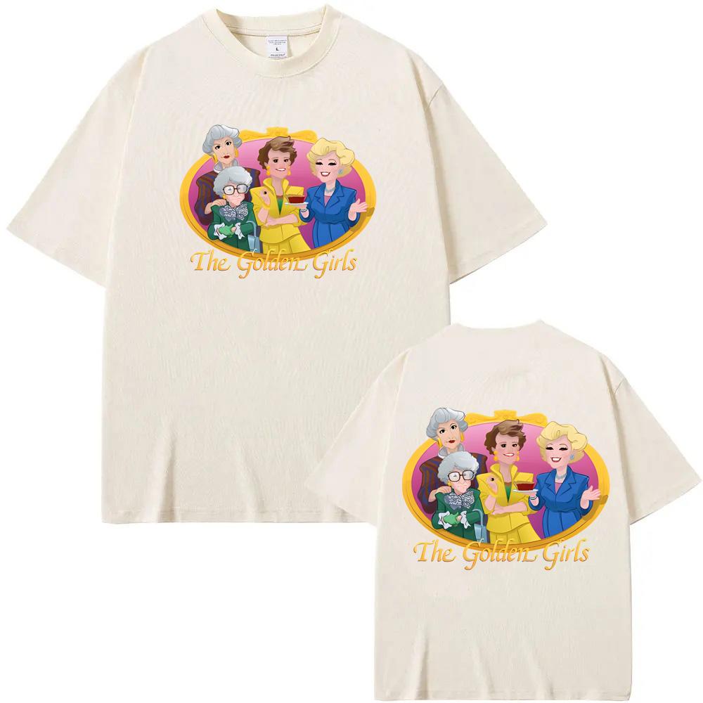 Golden Girl T-shirt O-neck Tee-shirt Cartoon Print Fashion Cartoon Comic Tshirt Roupas Femininas Comfortable Tees High Quality