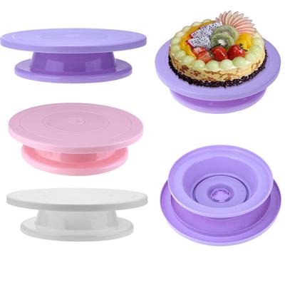 11inch  Plastic Cake Turntable Cake Decorating Turntable Cake Rotary Table Round Cake Stand Kitchen Baking Tools