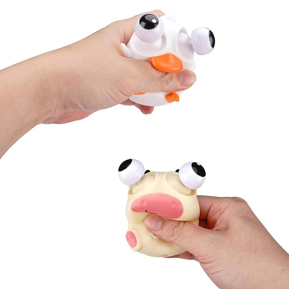Pop Eye Squeeze Kreskówkowe Zwierzę Zabawki Sensoryczne Zabawna Nowość Fidget Redukcja Stresu Niepokoju Gałka Oczna Odbijająca Zabawka Prezenty Dla Dzieci Dorosłych