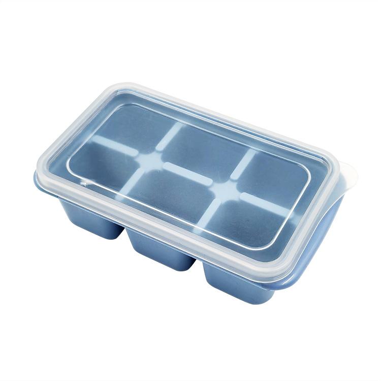 6 Ice Cube Mold Home Ice Tray Ice Box 6 Ice Cube Mold with Lid Refrigerator Homemade Ice Box