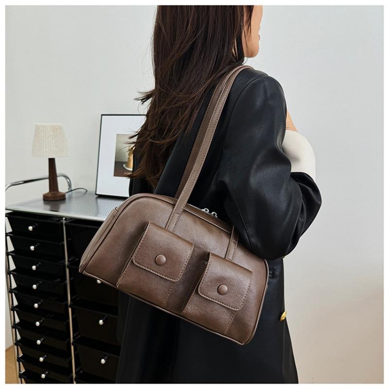 Fashion Multi-pocket Bag Women's Autumn and Winter New Retro Armpit Bag Commuter Shoulder Bag