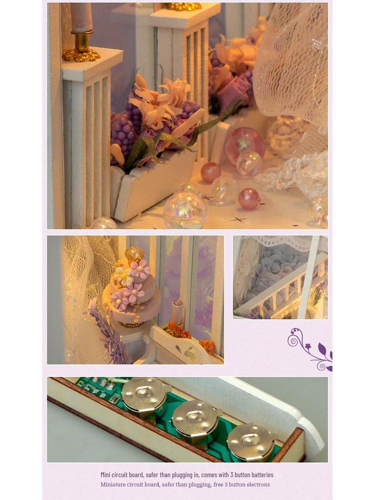 Tianyu TC21 Eternal Fragrance DIY Miniature House Bookend - Creative Handmade Assembly Model for Qixi Birthday Gift