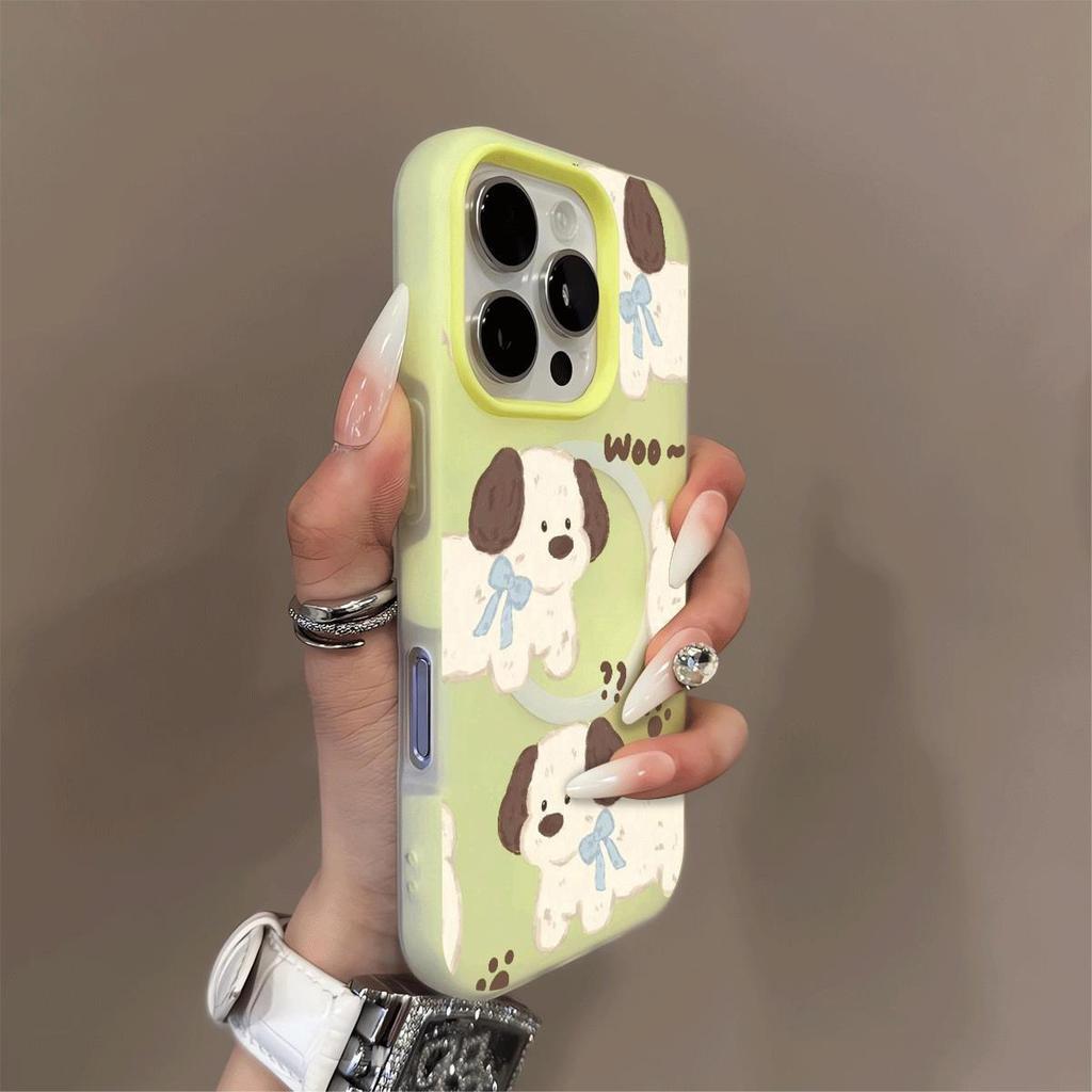 Magnetic Jelly Two-in-one Mobile Phone Case for Iphone17 Cartoon Cute Mobile Phone Case Magnetic Mobile Phone Protective Cover