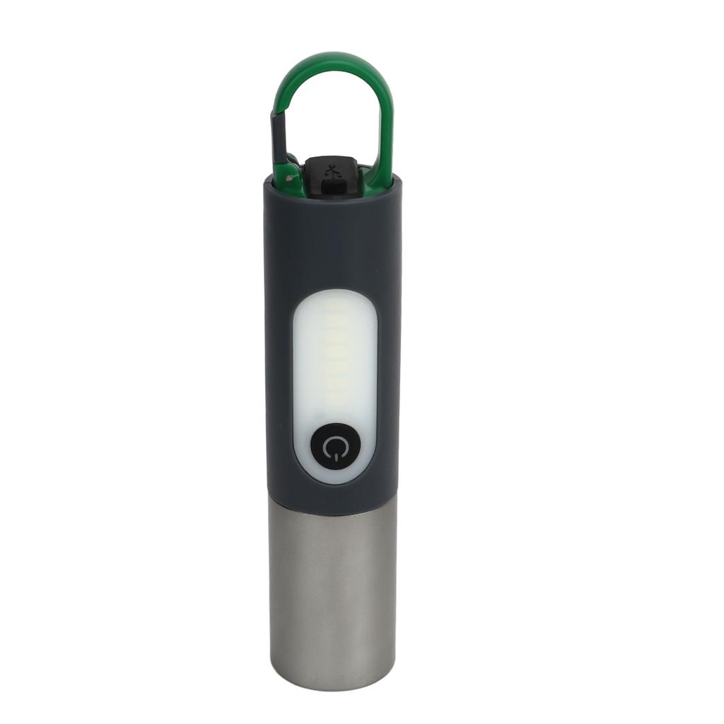 Outdoor-Taschenlampe mit Teleskop-Zoom USB Wiederaufladbar 4 Lichtmodi Superhelle Taschenlampe mit Haken zum Campen
