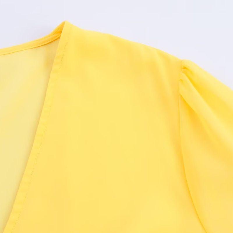 Kaslead New Women Clothes Western Style Fashion Plus Size Temperament V-neck Pearl Buckle Patchwork Edge Long Dress