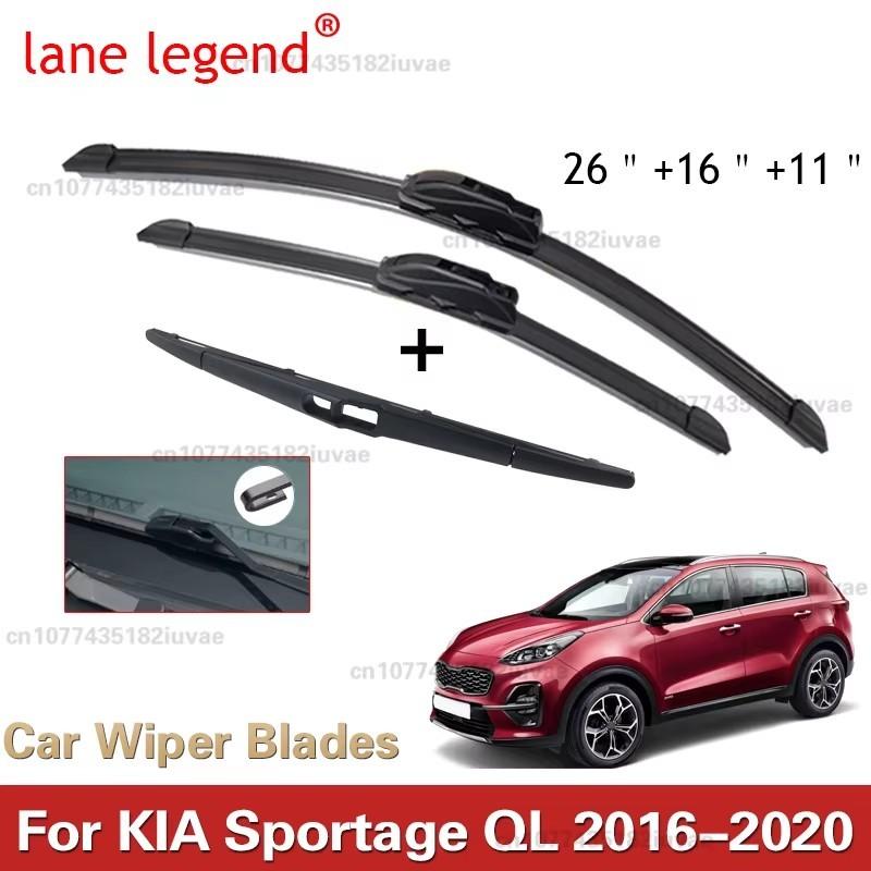 3 Stück Auto-Scheibenwischer für KIA Sportage QL 2016 - 2020 Vorne Hinten Wischerblätter Windschutzscheibe Windschutzscheibenbürsten Autozubehör 2017 2018