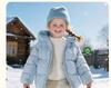 2025 Winter Kids' White Duck Down Hooded Jacket - Warm, Casual Outerwear for Boys and Girls
