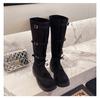 Yueyu Versatile Miu Boots Women's 2025 New Strap High Knight Boots Square Head Buckle But Knee Boots