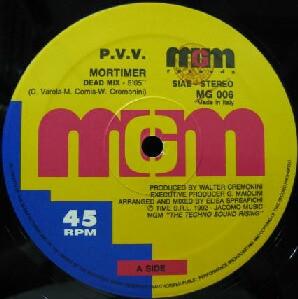 12inch Record P.V.V. - Mortimer MG006 MGM Records 1992 Italy Dance & Electronica Used
