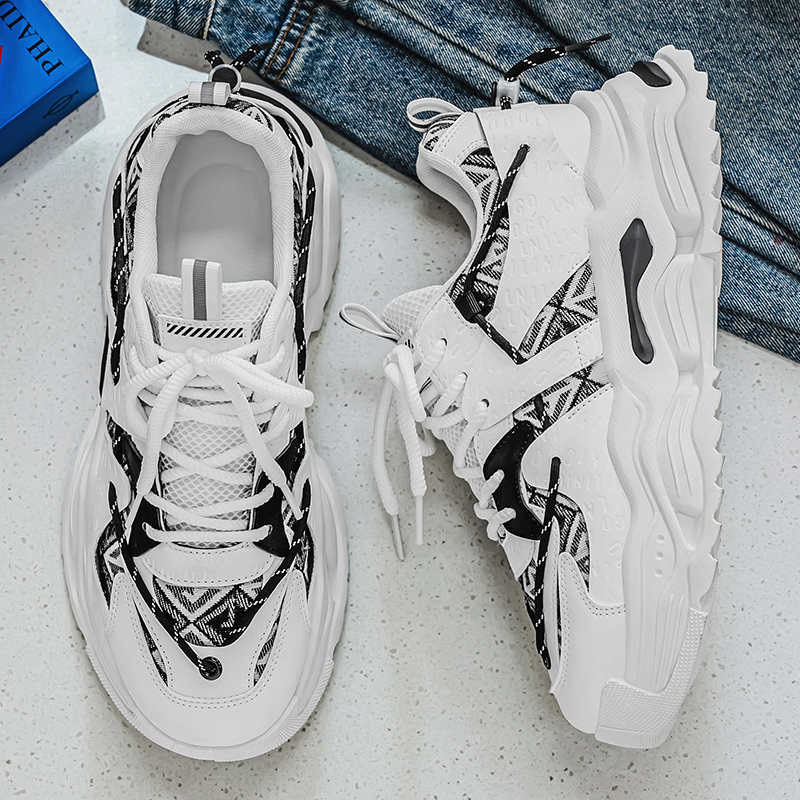 With Ties Thin Heel Trend Casual Men's Shoes Summer Sneakers Men's Sports Running Shoes Model From China Tines Caregiver