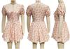 2026 Floral Puff Sleeve Summer Dress – Sweet French Style with Cinched Waist and A-line Skirt.