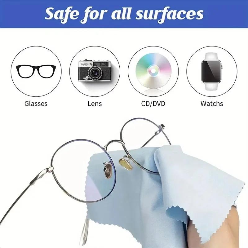 5/10/20/30Pcs Colored Microfiber Square Wipe Cloth For Eyewear Accessories 13cm