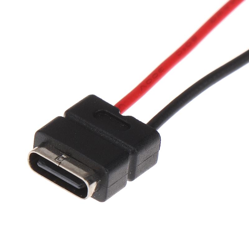 1 Stück USB Typ C Wasserdichter Stecker Lötdraht Buchse Schnellladung Typ-C Ladeschnittstelle Buchse