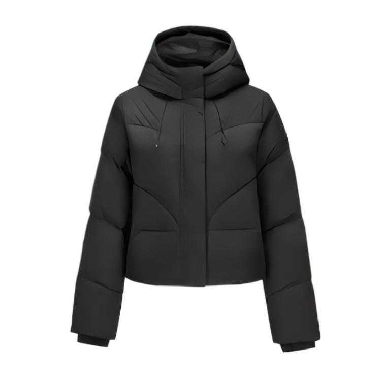 Skechers Freedom Series Comfortable Fashion Versatile Windproof Down Jacket Women Outerwear Deep-Night-Black P424W202-03B6 M