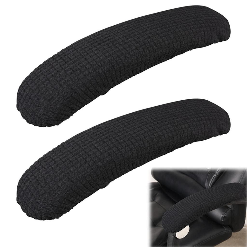 1pair Office Chair Armrest Cover Removable Stretchable Washable Waterproof Fabric Elastic Half Pack for Computer Chair Slipcover Armrest