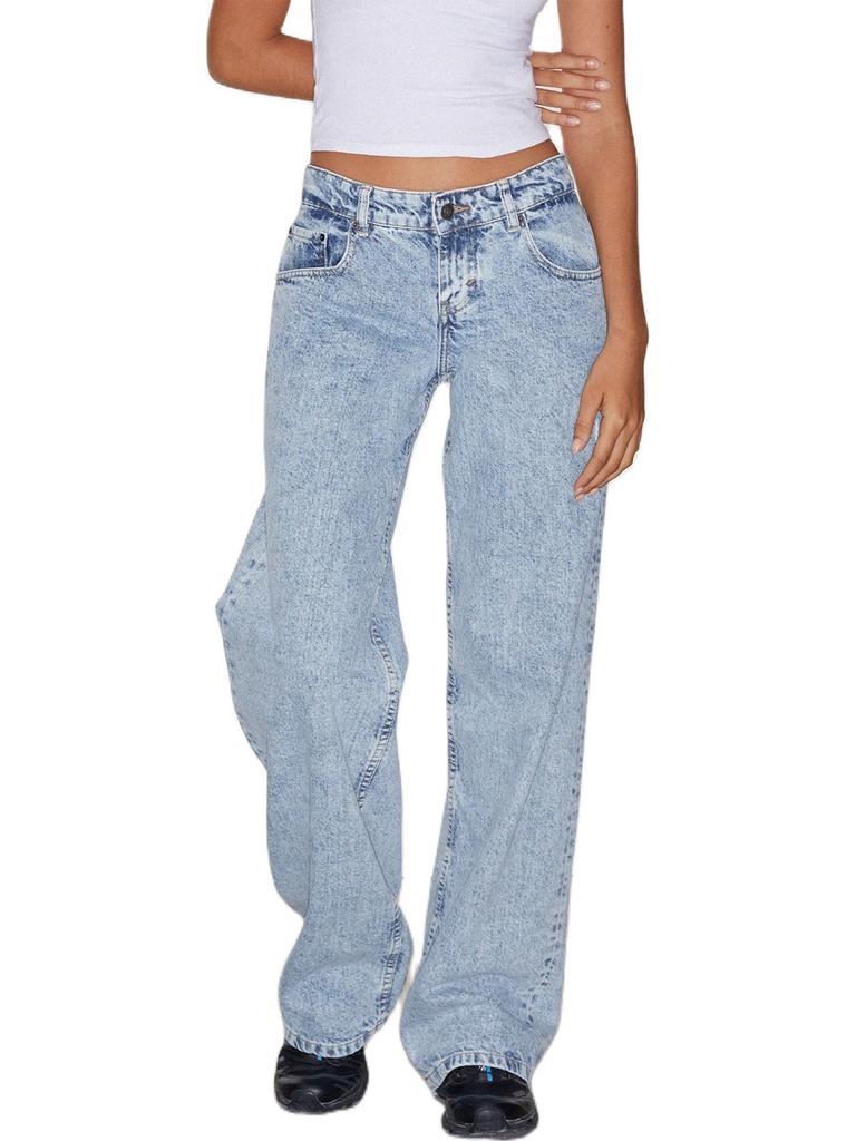 Hochwertige grenzüberschreitende Jeans für europäische und amerikanische Frauen Amazon Temu Neue Damen Straight Jeans