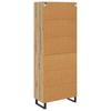 Highboard 2 pcs Artisan Oak Engineered Wood and Glass