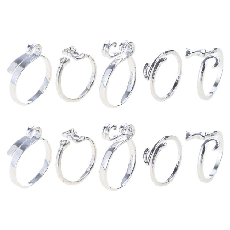 10pcs Crochet Rings Alloy Crochet Tension Rings Accessories for Knitting Lovers