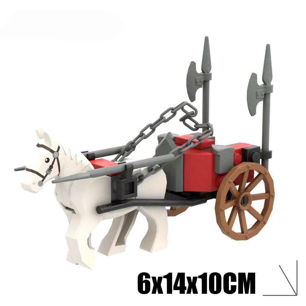 

Средневековые военные детали Детали оружия Зарядная повозка Маленькие строительные блоки Модель сцены