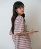 Sayu Striped Biscuit Short Sleeve Tee Gray