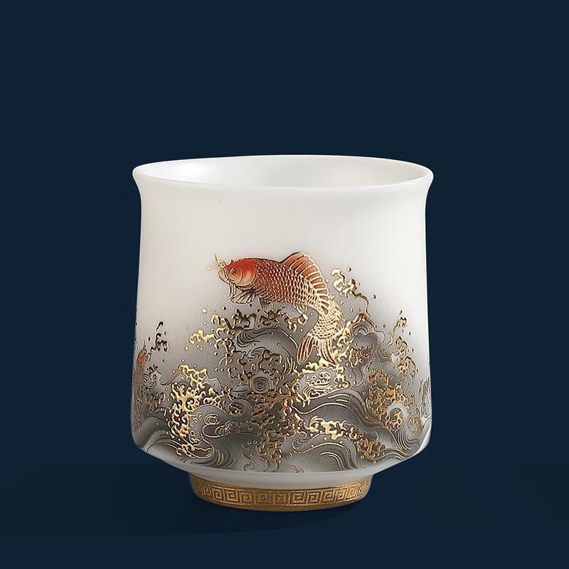 Mutton Fat Jade Ceramic Tea Cup