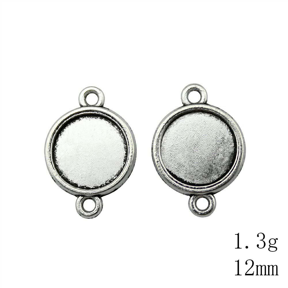 Valentine's Day Accessories For Making Jewelry Fit Round 12mm Glass Cabochon Base Setting Tray Accessories Parts Women's Clothing Bag Accessories