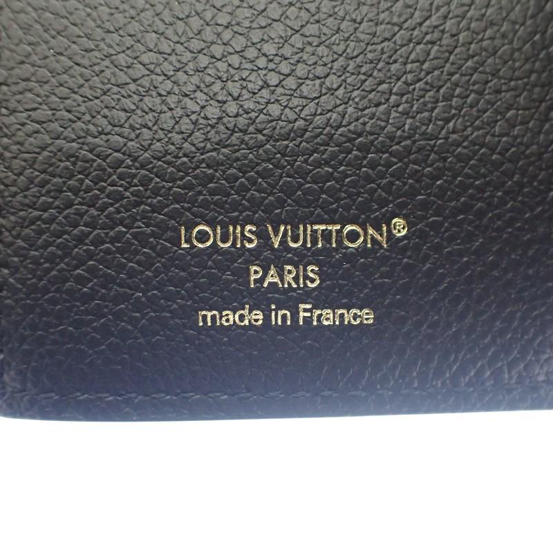 LOUIS VUITTON  M80968 Tri-fold wallet black leather Women