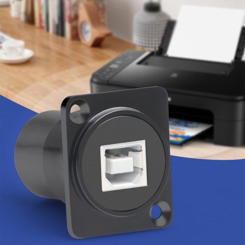 Female USB A to Female USB B Direct Adapters for Printer Scanners Connection USB 2.0 480Mbps Data Transfer Metal Texture