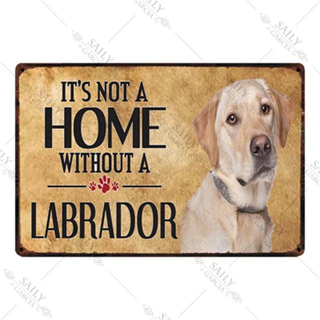 Dog Rules Metal Print Plates Lovely Bulldog Boxer Beagle Great Dane Metal Tin Sign Poster Vintage Pub Bar Sign Man Cave Plaques