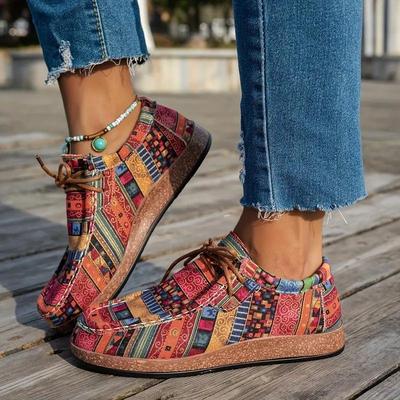 Sneakers Basse Casual da Donna - Design Patchwork Colorato, Allacciate, Leggere, Scarpe Comode per Tutte le Stagioni, Calzature Casual | Sneakers Vivaci