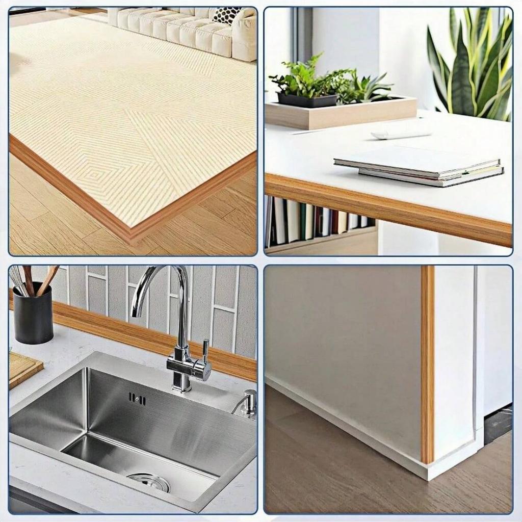 1PC Self adhesive edging decorative strip, self-adhesive corner protector, PVC edging protector, 2m/78.74inch floor edging strip