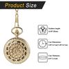 Antique Mechanical Automatic Pocket Watch, Silver: Skeleton Roman Numerals, Analog, Retro Pendant Watch with Gold Chain - Perfect Gift for Birthdays,