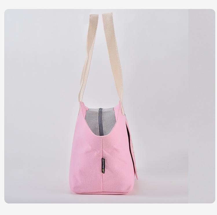 One-Shoulder Lightweight Canvas Crossbody Bag for Small Dog Outings