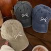 Baseball Hat Embroidery Bow Baseball Cap Cotton Peaked Cap Versatile Bowknot Baseball Hat  Men