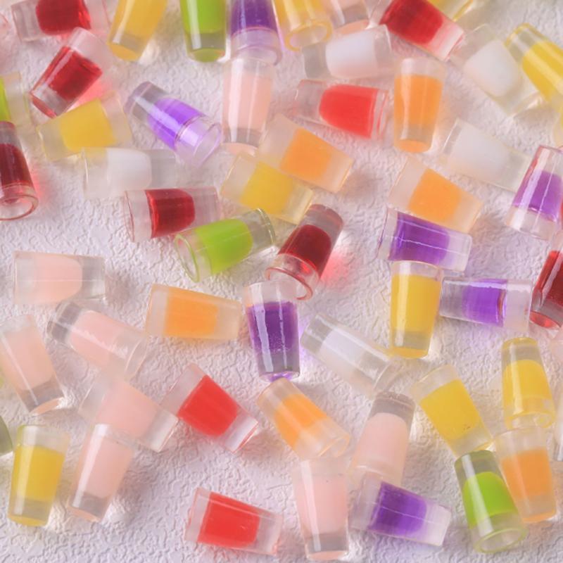 5Pcs Mini Dollhouse Cute Resin Juice Play Food Decorative Toys