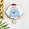 New Cartoon-themed Creative and Adorable Wall Clock for Children's Room Decoration. A Quiet Swinging Clock for The Living Room.