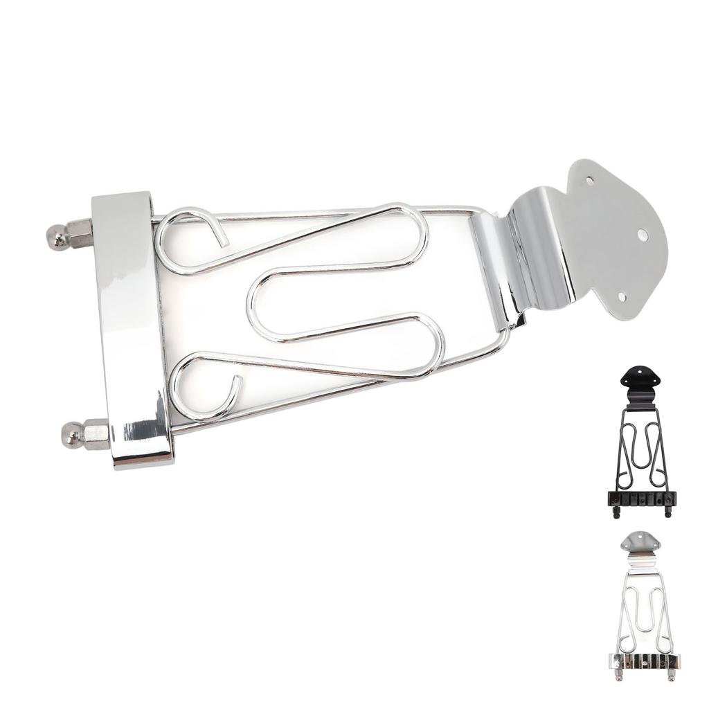 6 String Trapeze Tailpiece with Screws Height Adjustment Open Frame Bridge Tailpiece for Archtop Jaz