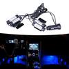 1Set Car Interior 4x3 LED 12V 4W Lighting Decorative 4in1 Blue Inside Atmosphere Light  Car Charge Foot Lighting Car Lights