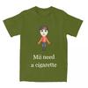 Camiseta Gráfica Mii Necesita Un Cigarrillo para Hombre y Mujer Ropa Moda 100% Algodón Camisetas Mii Brawler Camiseta Ropa Estampada