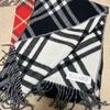 Used BURBERRY Check Cashmere Scarf