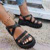 Fashion Women Sandals Summer Fashion Gladiator Shoes Narrow Band Cross-tied Platform Sandals Female Peep Toe Rome Sexy Shoes Ladies
