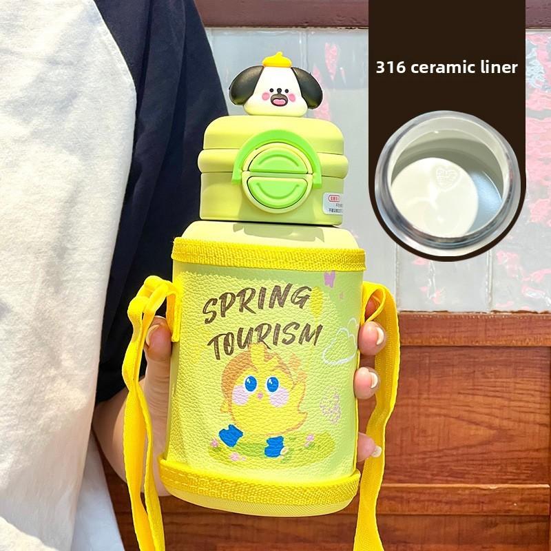 Childrens Travel Thermal Flask With Stainless Steel Inner For Outdoor Activities