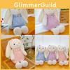 Plush Bunny Doll With Long Ears And Dress And Bow Designfor Kids Gift And Decoration